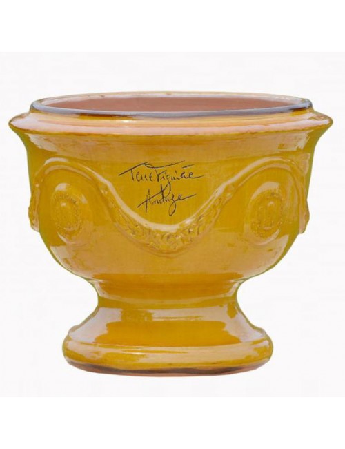 Vase coupe Anduze TERRE FIGUIERE jaune miel