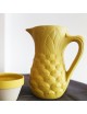 Pichet vase jaune Ananas Digoin en grès