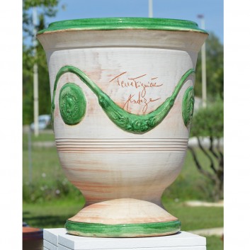 Vase d'Anduze Terre Figuière cérusé vert - 4 tailles