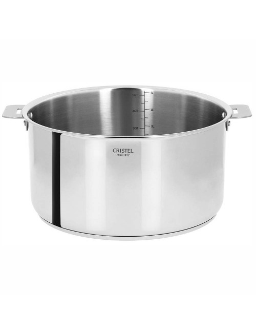Cocotte vapeur Cristel Casteline en inox 24cm