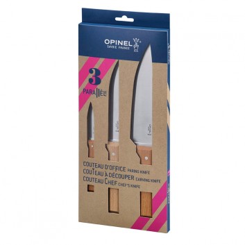 Coffret 3 couteaux Trio Parallèle Opinel