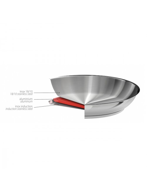 Poêle haute Cristel Mutine amovible inox - 2 tailles