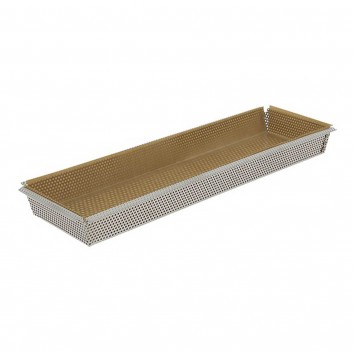 Moule rectangulaire à fond amovible De Buyer en inox