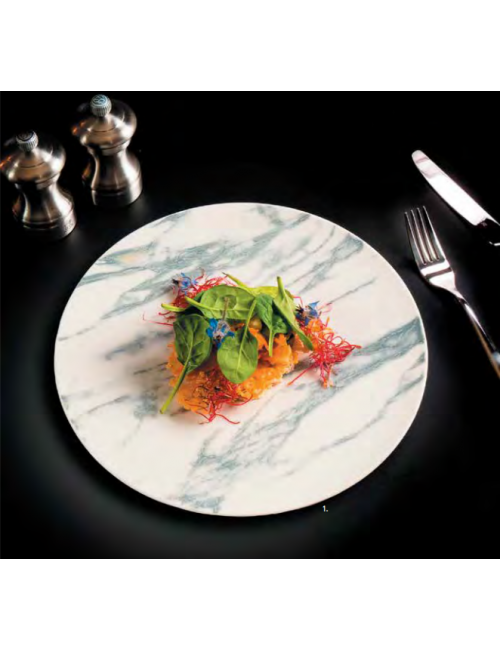 Assiette IN SITU MATFER BOURGEAT Marmor en porcelaine