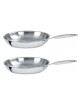 Set batterie Cristel Castel Pro 2 poêles inox de 20cm et 24cm