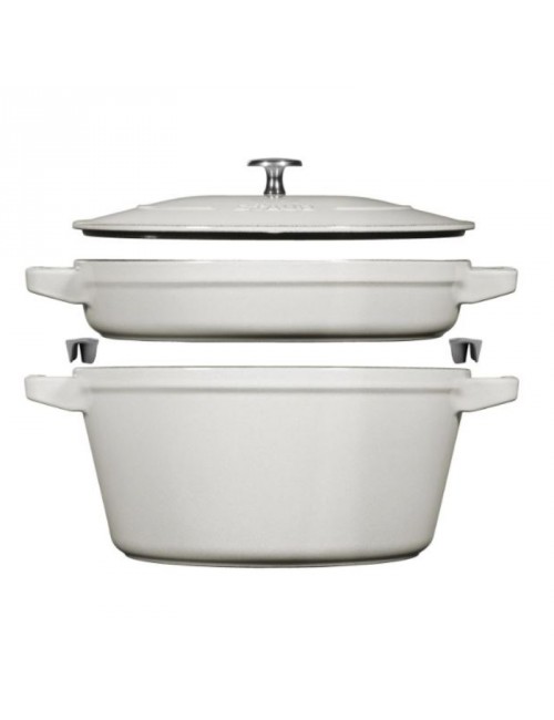 Set empilable Staub 3 pièces cocotte poêle 24cm en fonte