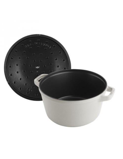 Set empilable Staub 3 pièces cocotte poêle 24cm en fonte