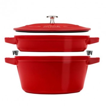 Set empilable Staub 3 pièces cocotte poêle 24cm en fonte