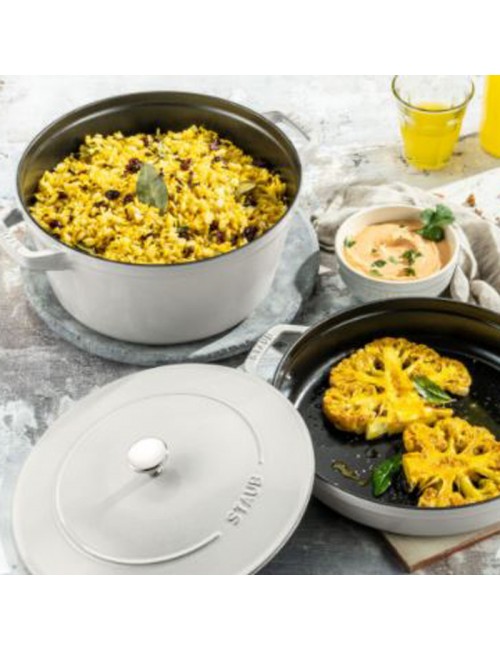 Set empilable Staub 3 pièces cocotte poêle 24cm en fonte