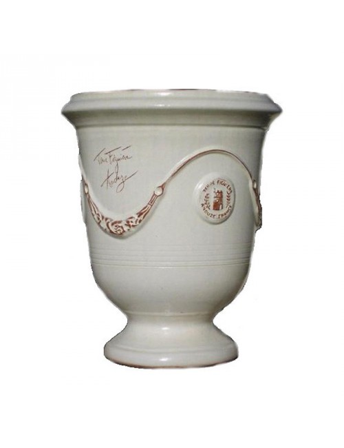 Vase Anduze Terre Figuière émaillé ivoire - 4 tailles
