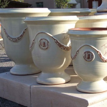 Vase Anduze Terre Figuière émaillé ivoire - 4 tailles