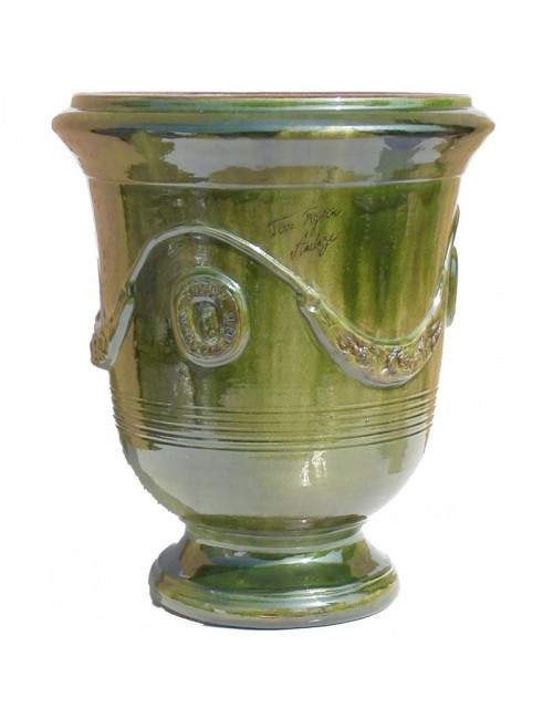 Vase Anduze Terre Figuière émaillé vert  - 4 tailles