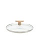 Couvercle en verre De Buyer bouton bois - 4 tailles