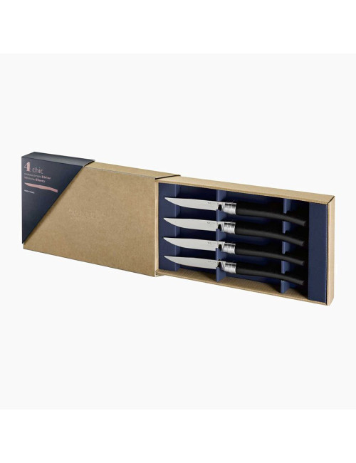 Coffret Table chic 4 couteaux Opinel Ebène