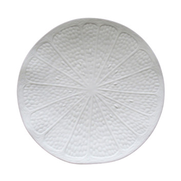 6 assiettes porcelaine Pamplemousse Pergay