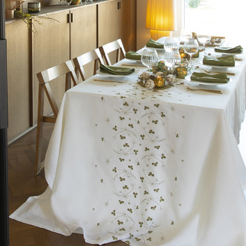Nappe Alexandre Turpault Chance 100% lin - 3 dimensions