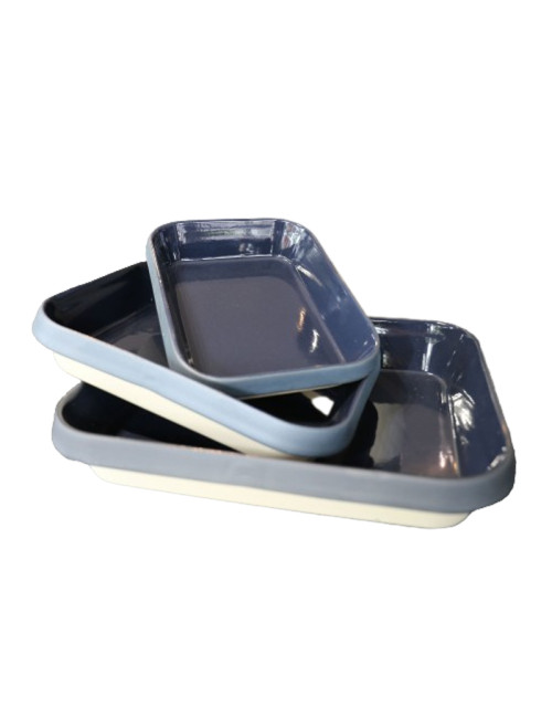 Set de 3 plats en grès Digoin
