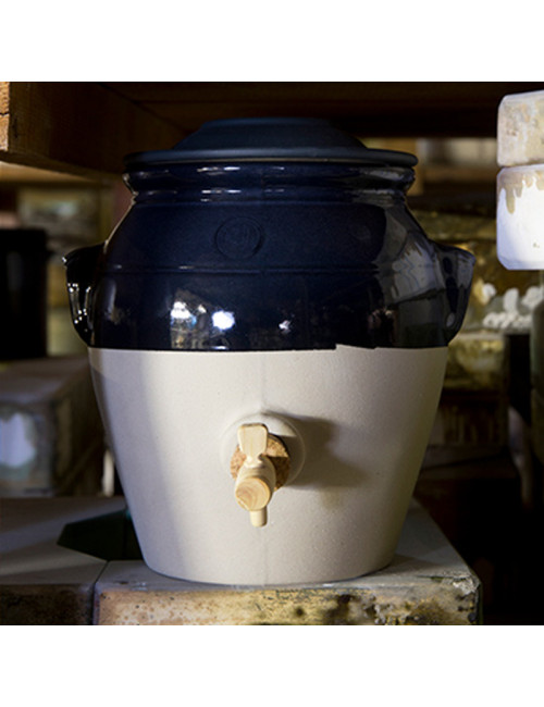 Pot à vinaigre 3L en grès Digoin avec robinet