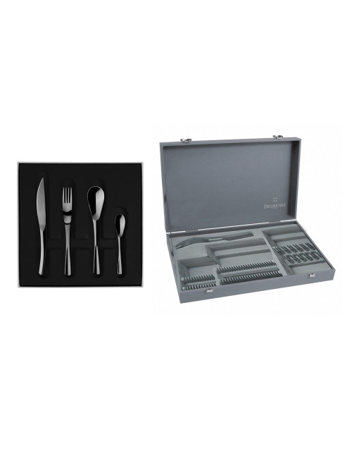 Ecrin 50 couverts XY Black miroir DEGRENNE