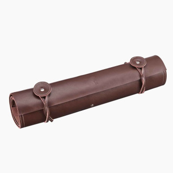 Natte simili-cuir rangement 8 couteaux Opinel