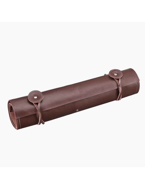 Natte simili-cuir rangement 8 couteaux Opinel