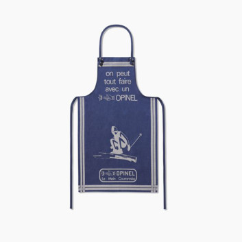 Tablier bleu Opinel en coton