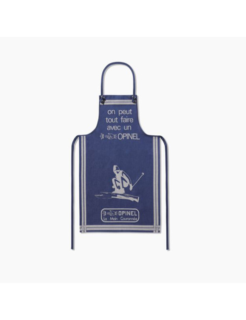 Tablier bleu Opinel en coton