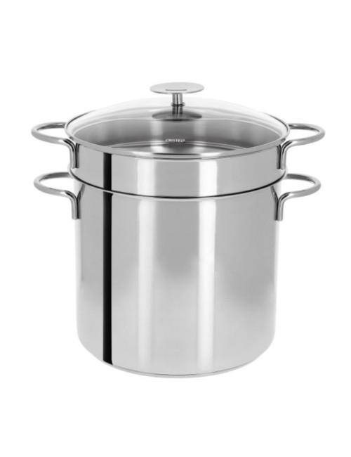 Ensemble cuit-pâtes inox Cristel Mutine 22cm