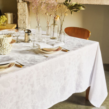 Nappe Garnier Thiebaut Mille Giverny blanc - 4 tailles