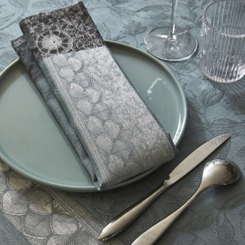 4 serviettes de table Le Jacquard Français Symphonie Baroque - 2 coloris