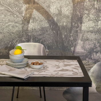 4 sets de table LE JACQUARD FRANCAIS Volière lin - 3 coloris