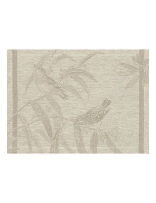 4 sets de table LE JACQUARD FRANCAIS Volière lin - 3 coloris