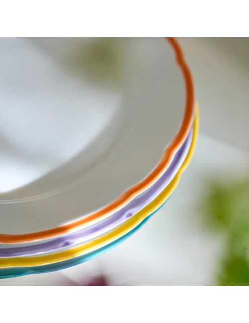 6 Assiettes Réminiscence couleurs Degrenne - 3 coloris 2 tailles