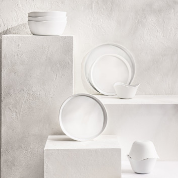 6 Assiettes Brume Degrenne - 3 coloris 2 tailles