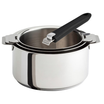 Batterie Cristel Mutine Evolution 3 casseroles + 1 poignée amovible - 6 coloris