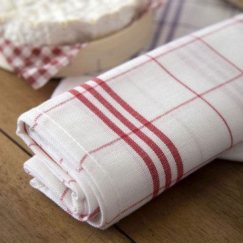 Torchon TISSAGES DE L'OUEST Hugo à carreaux - 2 coloris