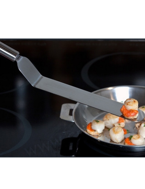 Spatule coudée en inox Cristel