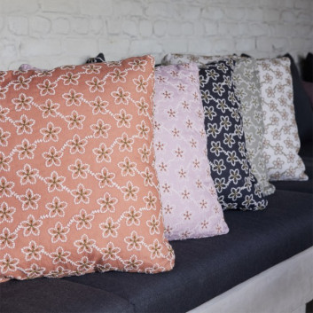Housse de coussin Alexandre Turpault Fleurs 45x45cm - 5 coloris