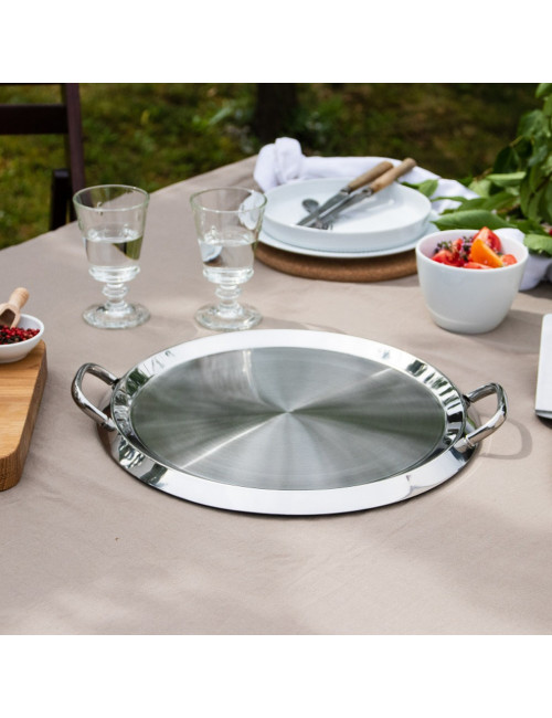 Plancha grill inox avec couvercle 34cm Cristel