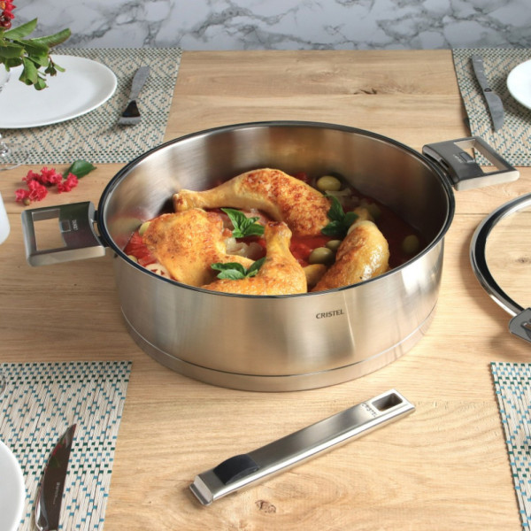 Sauteuse en inox Cristel Strate amovible - 6 tailles