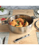 Sauteuse en inox Cristel Strate amovible - 6 tailles