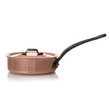 Sauteuse cuivre avec couvercle Baumalu Miniatures présentation
