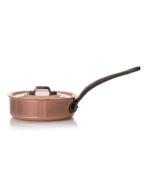 Sauteuse cuivre avec couvercle Baumalu Miniatures présentation