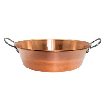 Bassine à confiture 9L en cuivre lisse Baumalu