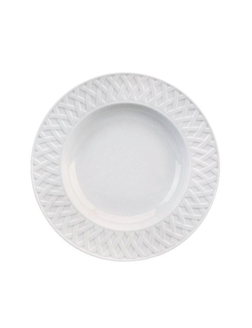 6 assiettes Louisiane Deshoulières en porcelaine - 5 diamètres