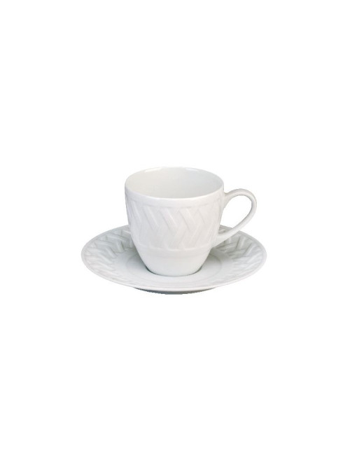 6 tasses soucoupes Louisiane Deshoulières - 4 contenances