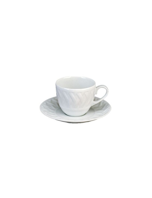 6 tasses soucoupes Louisiane Deshoulières - 4 contenances