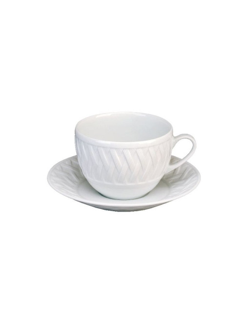 6 tasses soucoupes Louisiane Deshoulières - 4 contenances