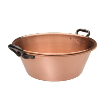 Bassine à confiture 3L cuivre lisse Baumalu