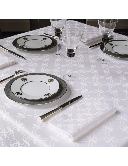 4 serviettes de table Le Jacquard Français Anneaux